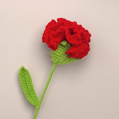 Handmade Knitted Crochet Carnation
