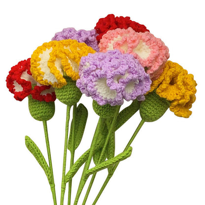 Handmade Knitted Crochet Carnation