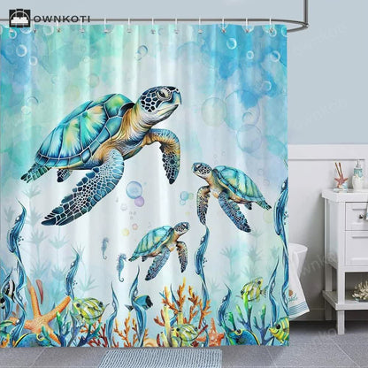 Underwater World Anti-mildew Shower Curtain