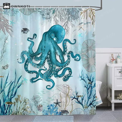Underwater World Anti-mildew Shower Curtain