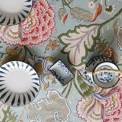 Vintage Boho Floral Pattern Tablecloth