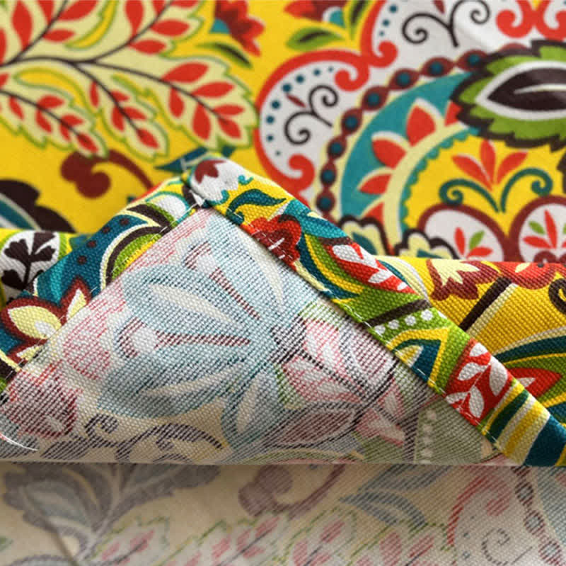Vintage Boho Floral Pattern Tablecloth