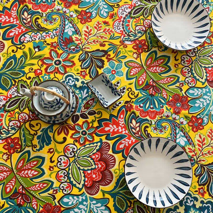 Vintage Boho Floral Pattern Tablecloth