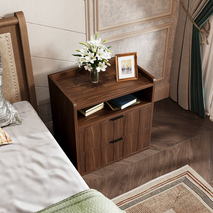 Two-tier Textured Drawer Nightstand