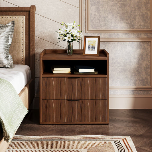 Two-tier Textured Drawer Nightstand