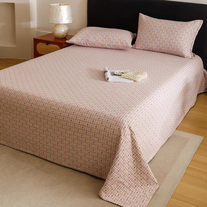 Triple Layer Plaid Cotton Muslin Quilt