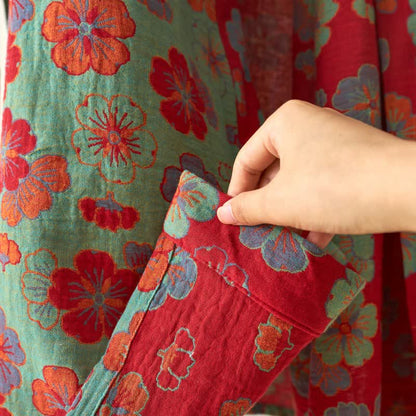 Plum Blossom Cotton Gauze Kimono Robe