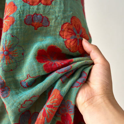 Plum Blossom Cotton Gauze Kimono Robe
