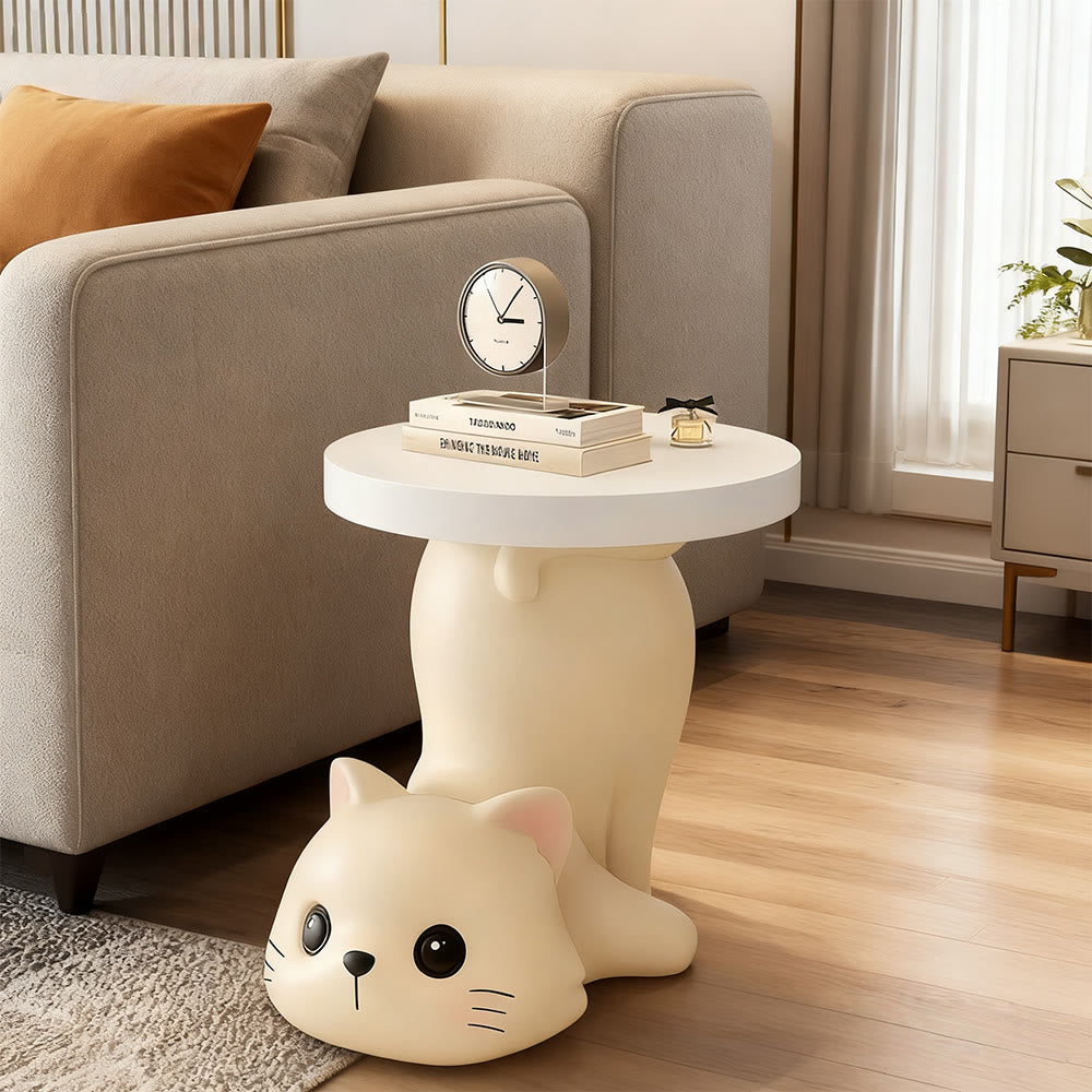 White Cat Chic Side Table