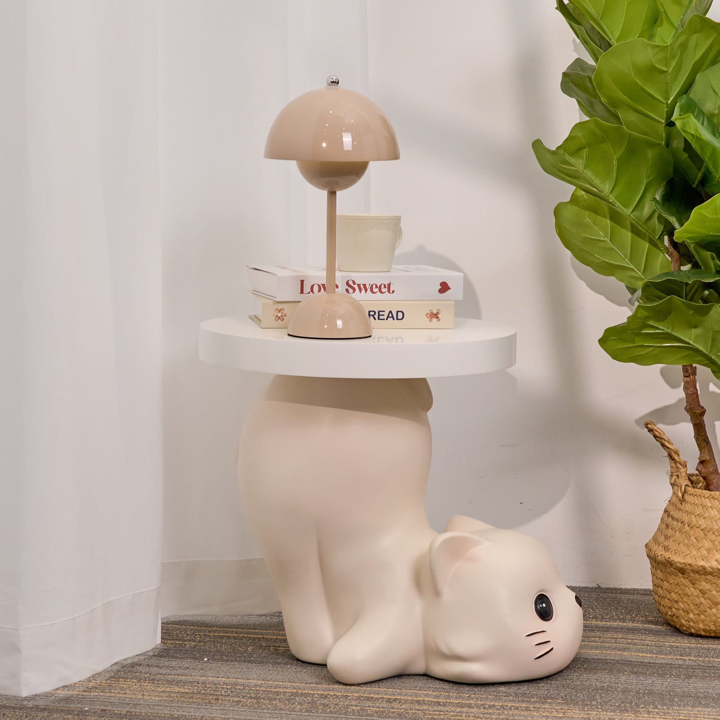 White Cat Chic Side Table
