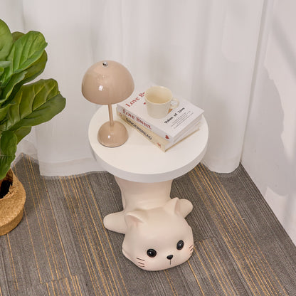 White Cat Chic Side Table