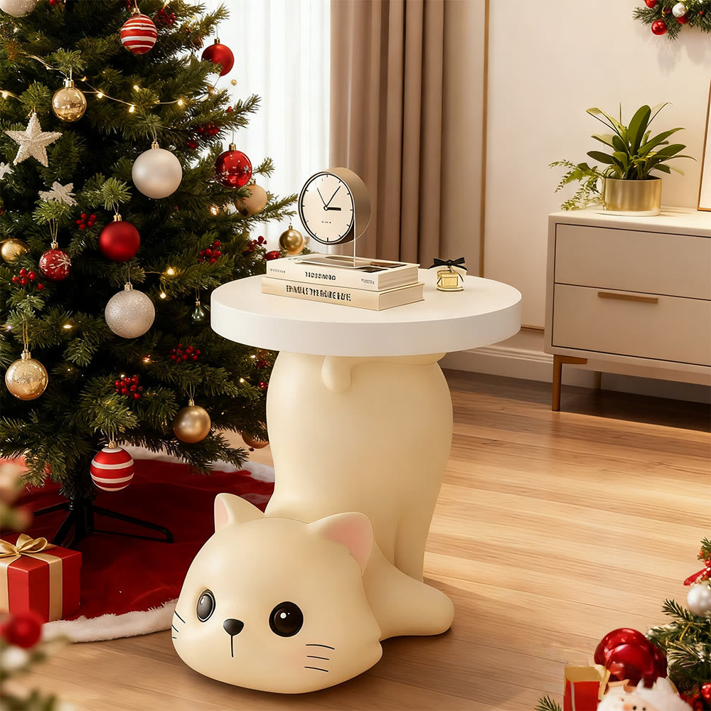 White Cat Chic Side Table