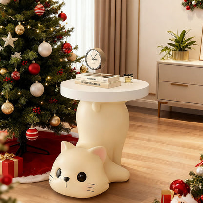 White Cat Chic Side Table