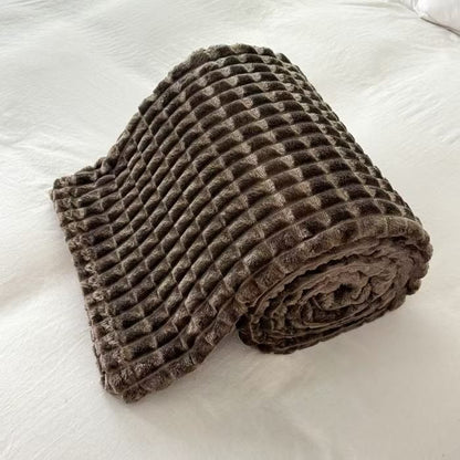 Plaid Thick Warm Throw Blanket