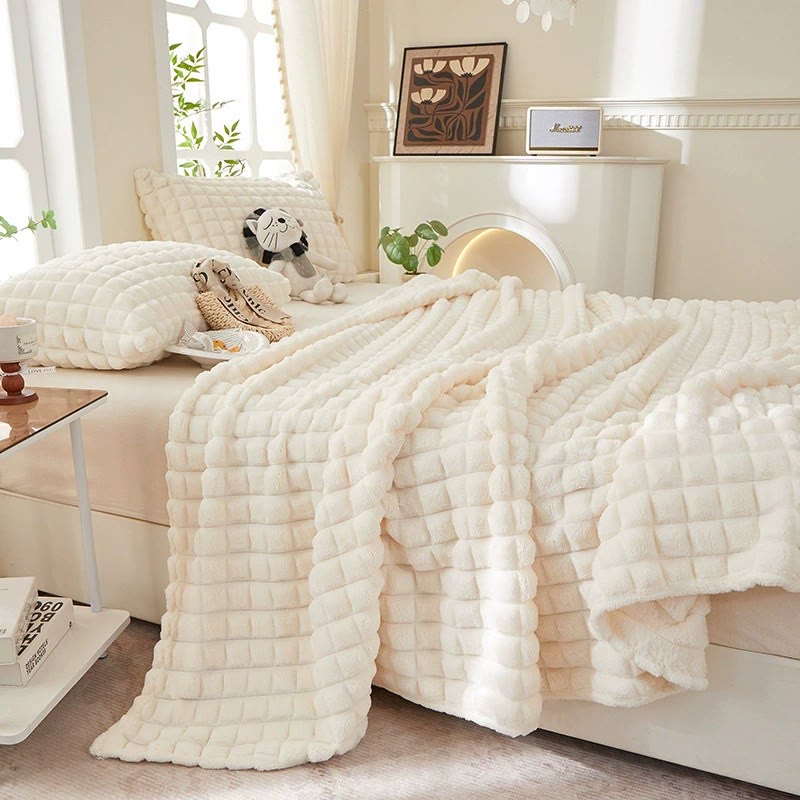 Plaid Thick Warm Throw Blanket