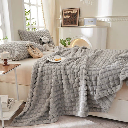 Plaid Thick Warm Throw Blanket