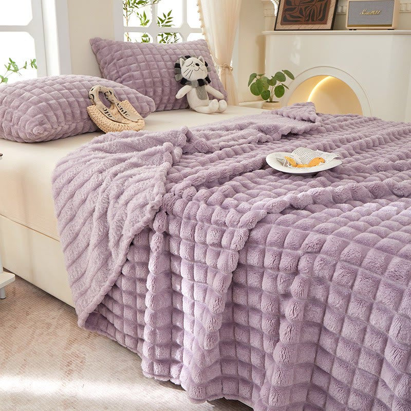 Plaid Thick Warm Throw Blanket