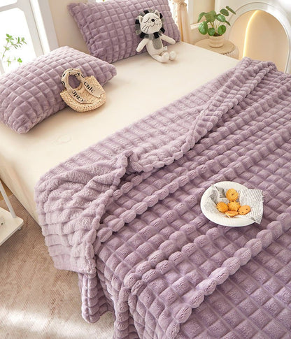 Plaid Thick Warm Throw Blanket