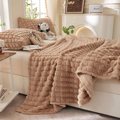 Plaid Thick Warm Throw Blanket
