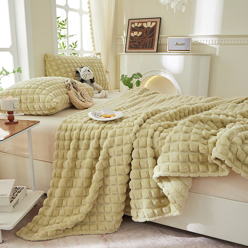 Plaid Thick Warm Throw Blanket