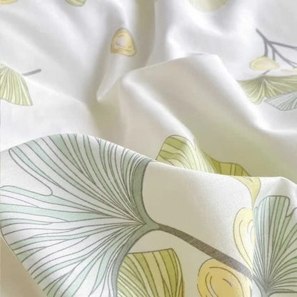 Ginkgo Leaf Cotton Duvet Cover Bedding Set