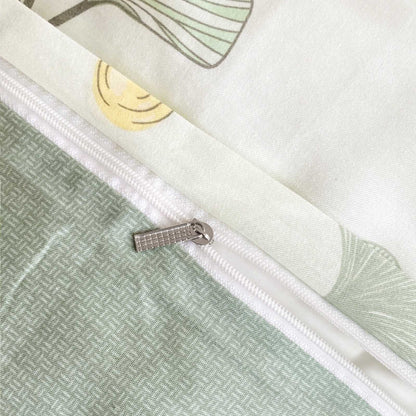Ginkgo Leaf Cotton Duvet Cover Bedding Set