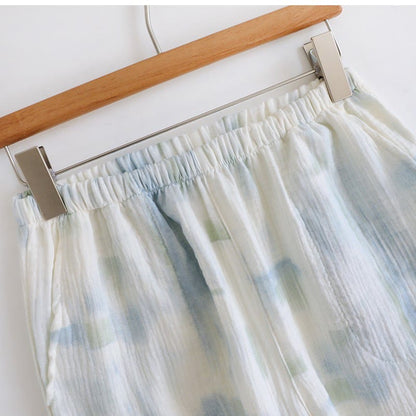 Summer Cotton Crinkle Cami Pajama Set