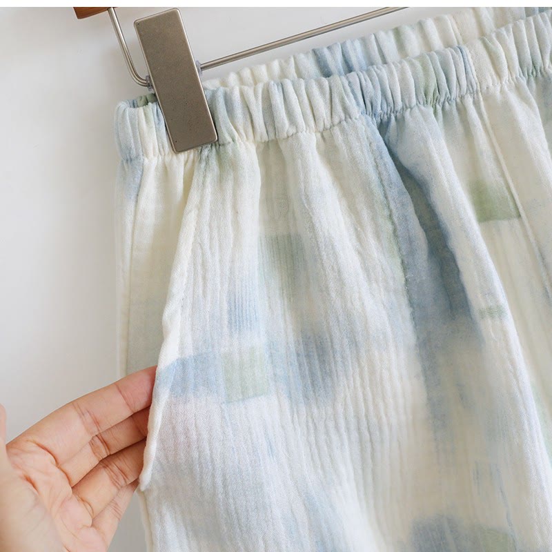 Summer Cotton Crinkle Cami Pajama Set