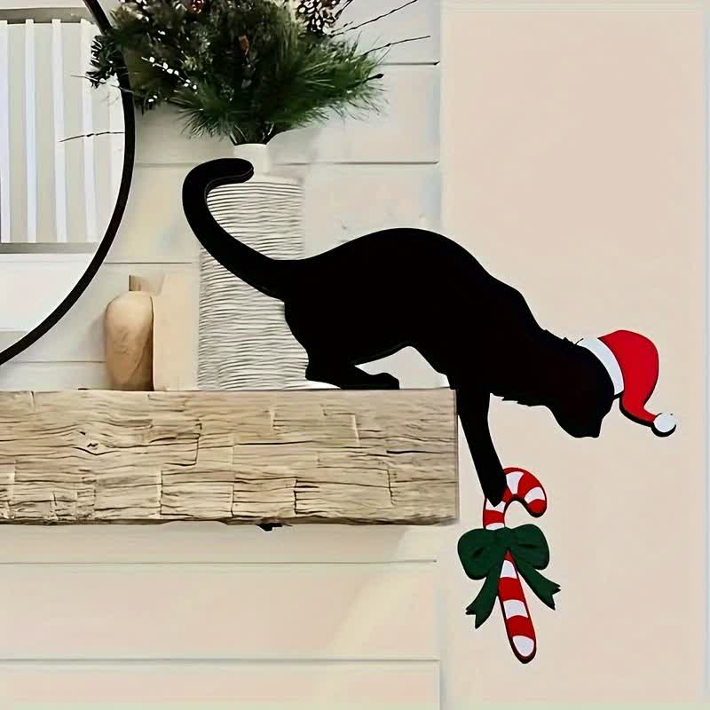 Black Cat Door Frame Decor