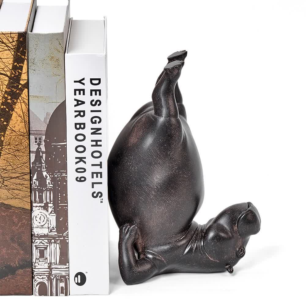 Resin Hippo Bookend Decorative Book Holder