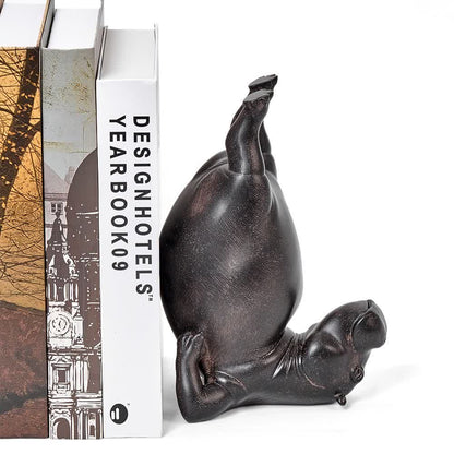 Resin Hippo Bookend Decorative Book Holder
