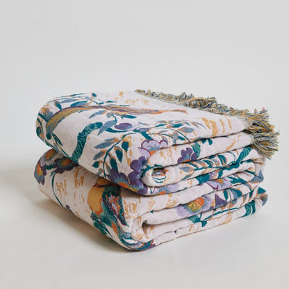 Bird on Branch Cotton Gauze Quilt