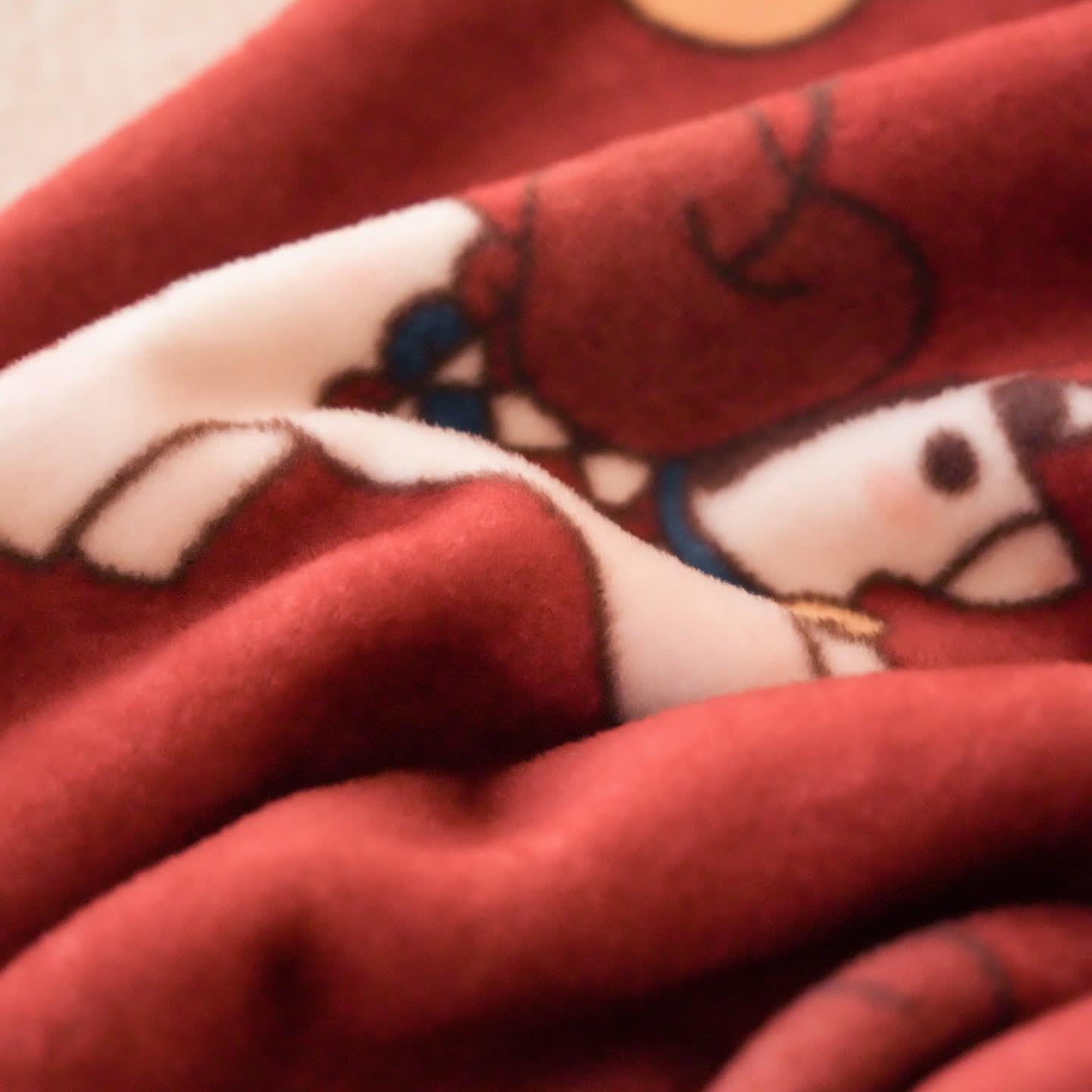 Couverture réversible Ownkoti en fausse laine à motif cheval de Troie 