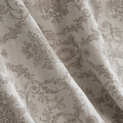 Couverture Ownkoti Vintage Botanical Jacquard en coton et lin