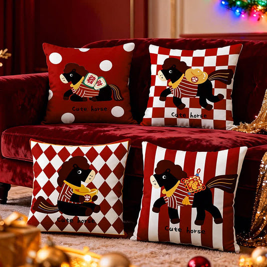 Cute Cartoon Pony Square Pillow Cover