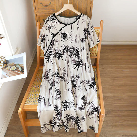 Vintage Oriental Ink Bamboo Nightgown