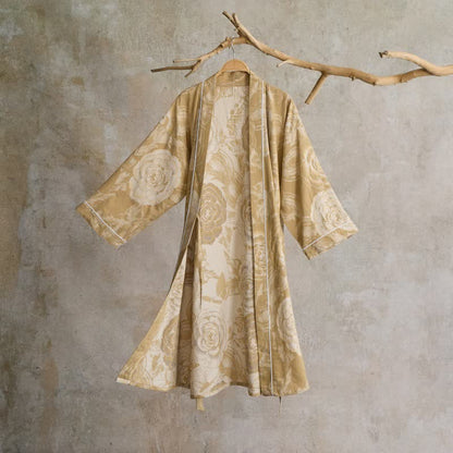 Luxurious Peony Pure Cotton Kimono Robe