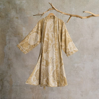 Luxurious Peony Pure Cotton Kimono Robe