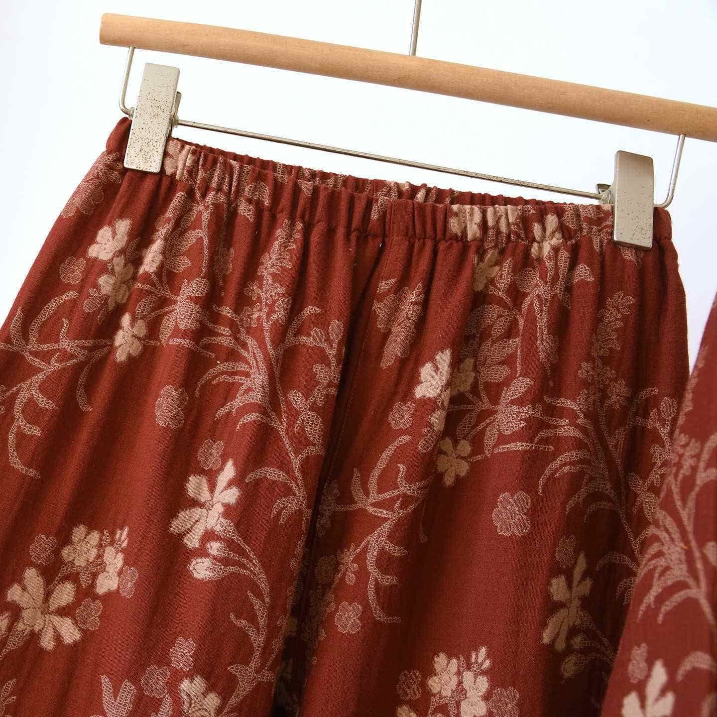 Plum Blossom Jacquard Cotton Gauze Pajamas