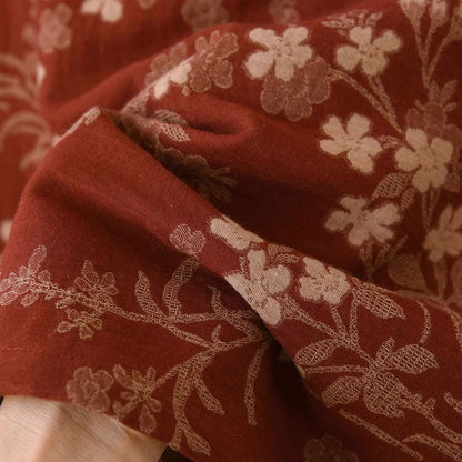 Plum Blossom Jacquard Cotton Gauze Pajamas