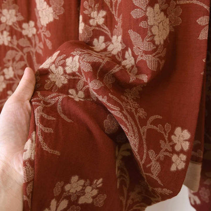 Plum Blossom Jacquard Cotton Gauze Pajamas