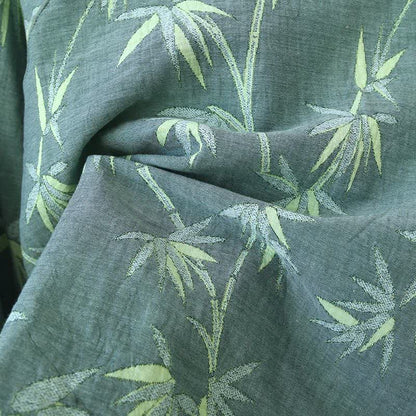 Green Bamboo Jacquard Cotton Gauze Pajamas