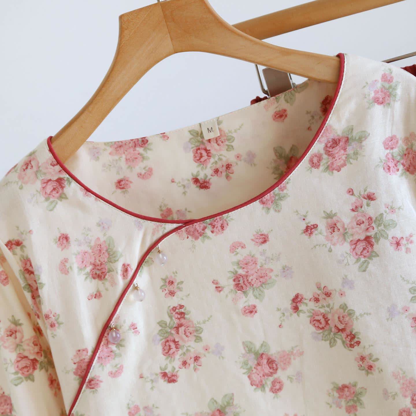 Romantic Rose Cotton Gauze Pajamas