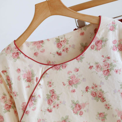 Romantic Rose Cotton Gauze Pajamas