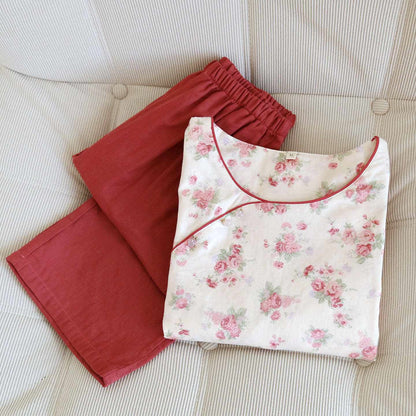 Romantic Rose Cotton Gauze Pajamas