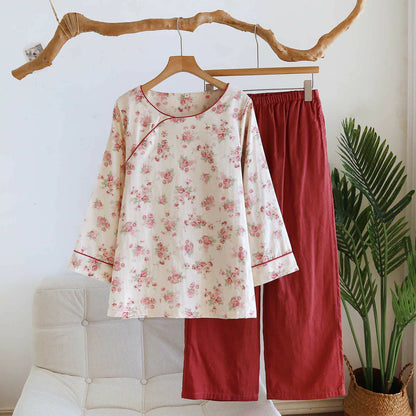 Romantic Rose Cotton Gauze Pajamas