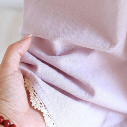 Solid Color Lace-trimmed Short Pajama Set