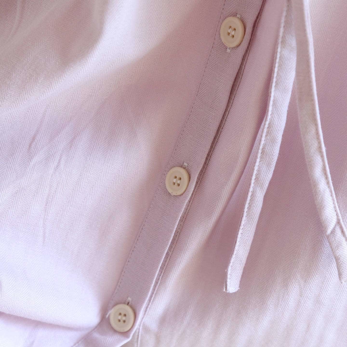 Solid Color Lace-trimmed Short Pajama Set