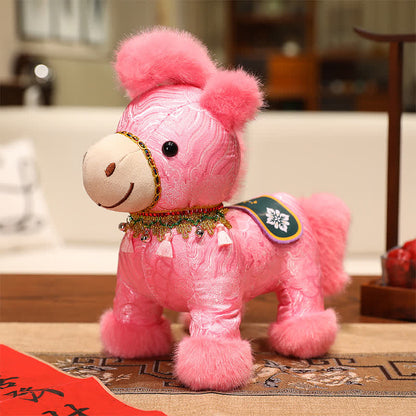Brocade Chinoiserie Artistic Horse Plushie