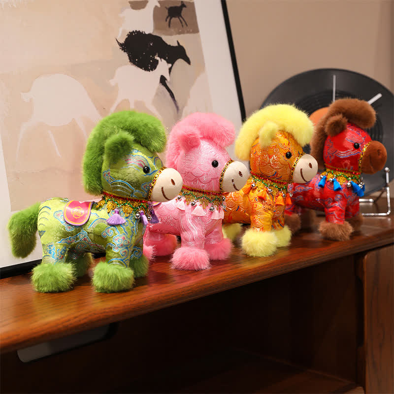 Brocade Chinoiserie Artistic Horse Plushie